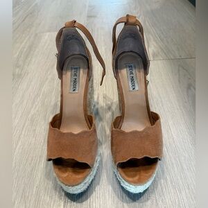 Steve Madden Brown Espadrille Wedges